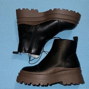 Black/Brown Ankle Boots